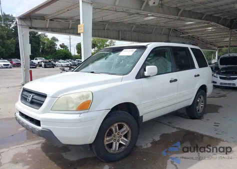 2004 Honda Pilot Ex-L from USA, damaged, VIN 2HKYF18544H543013